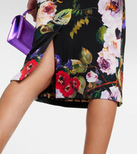 Dolce&Gabbana Rose Garden charmeuse midi skirt