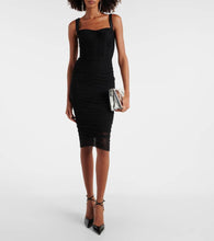 Dolce&Gabbana Ruched tulle midi dress