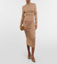 Dolce&Gabbana Ruched wool-blend minidress