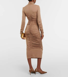 Dolce&Gabbana Ruched wool-blend minidress