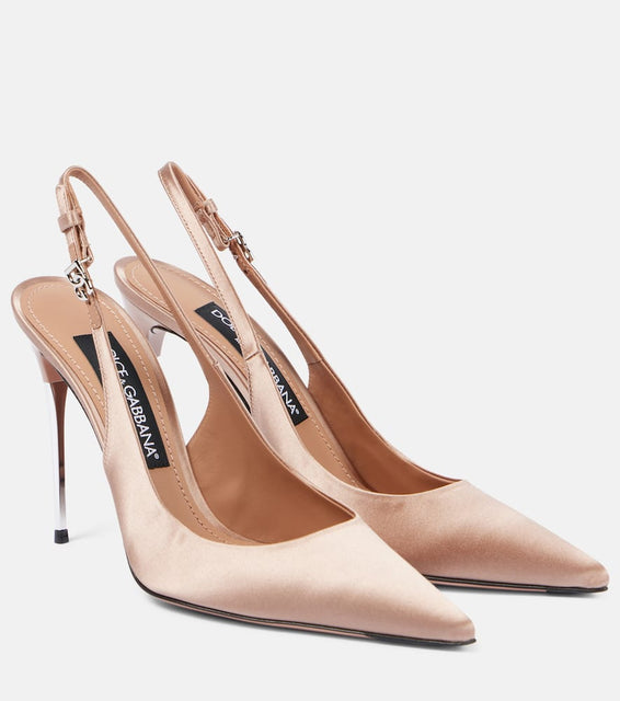 Dolce&Gabbana Satin slingback pumps