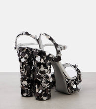 Dolce&Gabbana Sequined faux leather platform sandals