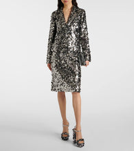 Dolce&Gabbana Sequined faux leather platform sandals