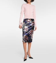 Dolce&Gabbana Sequined floral midi skirt