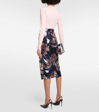 Dolce&Gabbana Sequined floral midi skirt