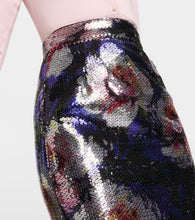Dolce&Gabbana Sequined floral midi skirt
