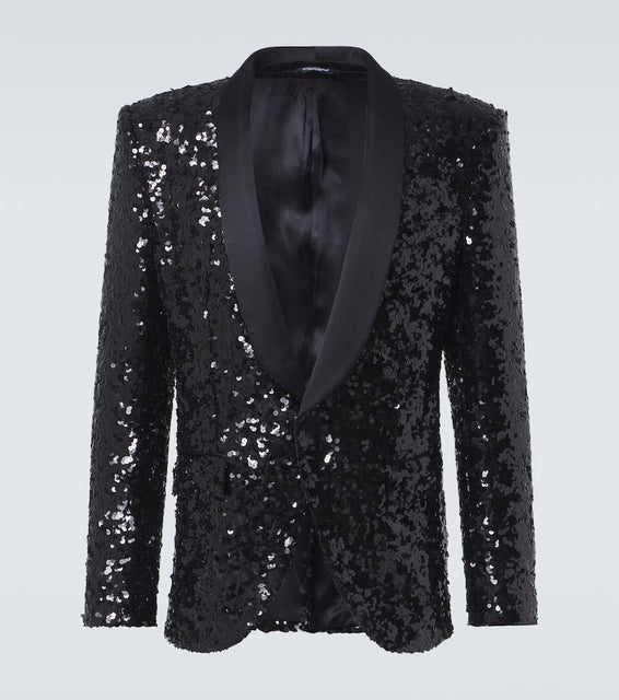 Dolce&Gabbana Sequined tuxedo jacket