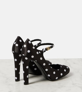 Dolce&Gabbana Sharon polka-dot satin Mary Jane pumps