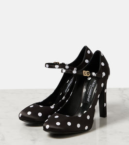 Dolce&Gabbana Sharon polka-dot satin Mary Jane pumps