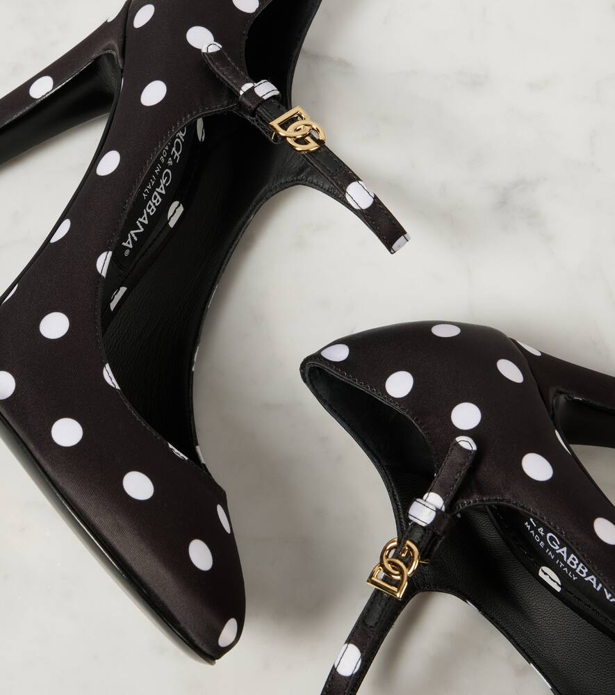 Dolce&Gabbana Sharon polka-dot satin Mary Jane pumps