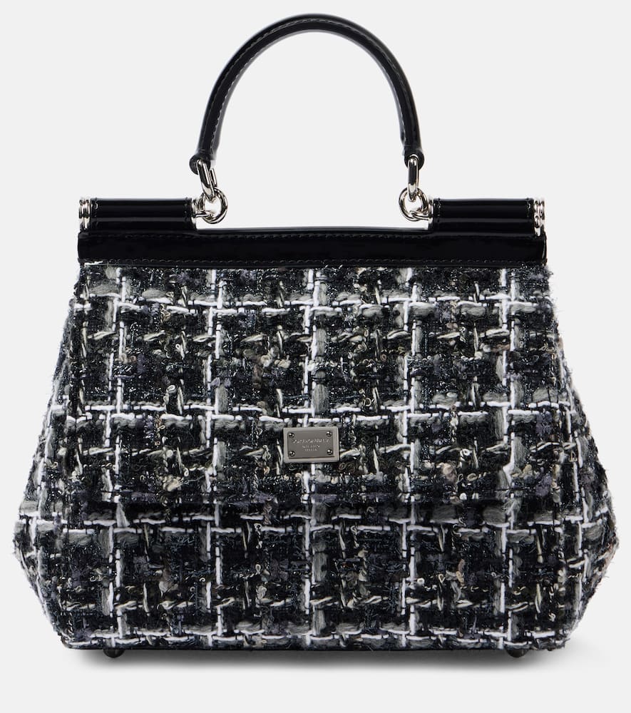 Dolce&Gabbana Sicily Medium boucl√É¬© tote bag. Shop Dolce&Gabbana Top-Handle Bags for women now.