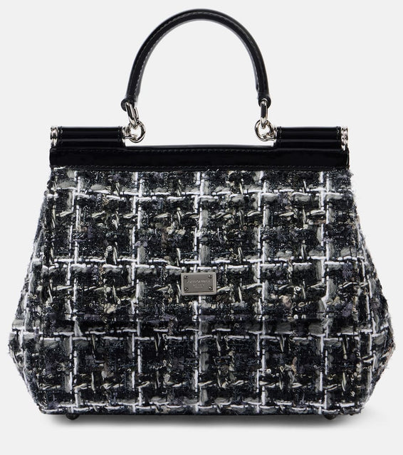 Dolce&Gabbana Sicily Medium boucl√É¬© tote bag. Shop Dolce&Gabbana Top-Handle Bags for women now.