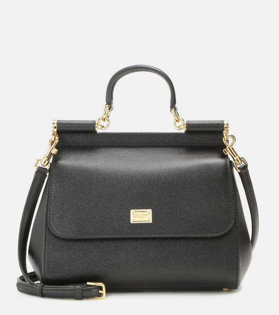 Dolce&Gabbana Sicily Medium leather shoulder bag. Shop Dolce&Gabbana Top-Handle Bags for women now.