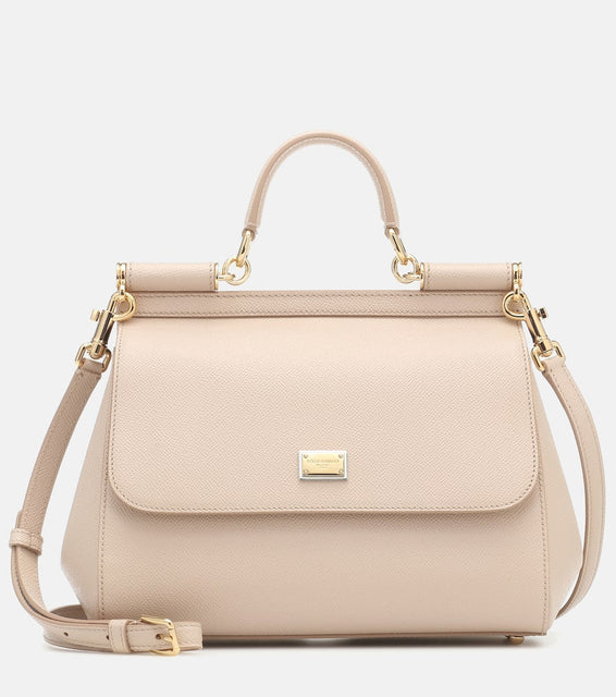 Dolce&Gabbana Sicily Medium leather shoulder bag. Shop Dolce&Gabbana Top-Handle Bags for women now.