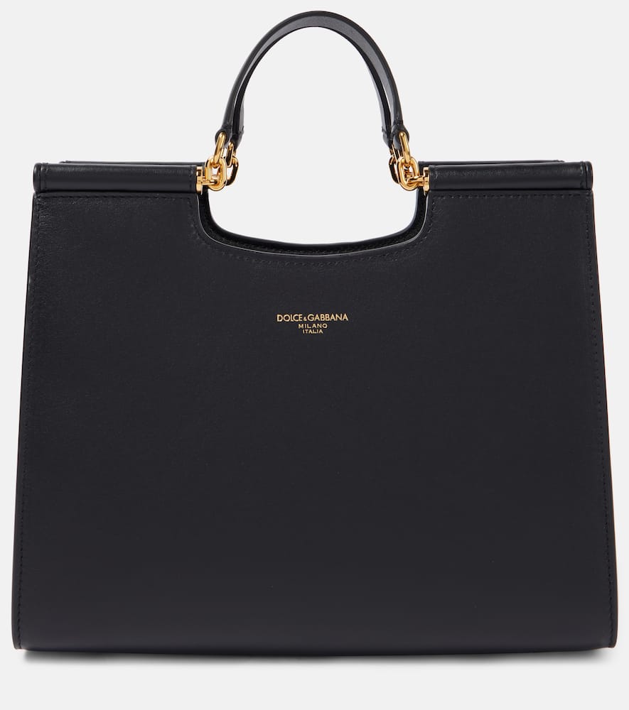 Dolce&Gabbana Sicily Medium leather tote bag. Shop Dolce&Gabbana Top-Handle Bags for women now.