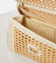 Dolce&Gabbana Sicily Medium leather-trimmed crochet tote bag