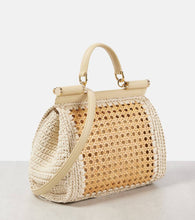 Dolce&Gabbana Sicily Medium leather-trimmed crochet tote bag