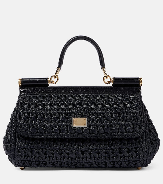 Dolce&Gabbana Sicily Medium raffia tote bag. Shop Dolce&Gabbana Top-Handle Bags for women now.