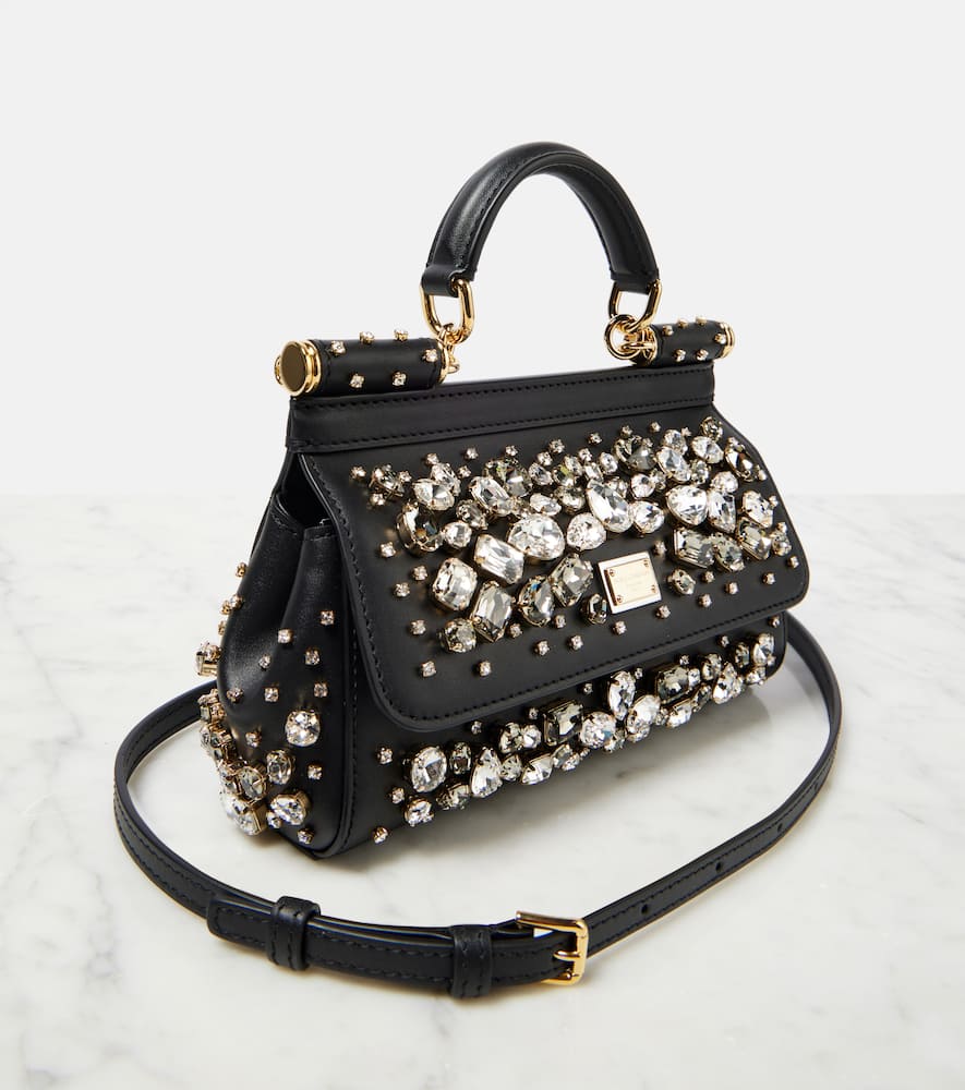 Dolce&Gabbana Sicily Small embellished leather tote bag