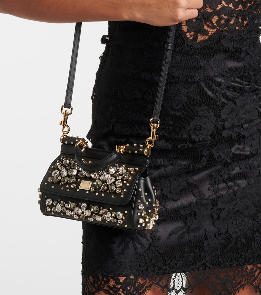 Dolce&Gabbana Sicily Small embellished leather tote bag