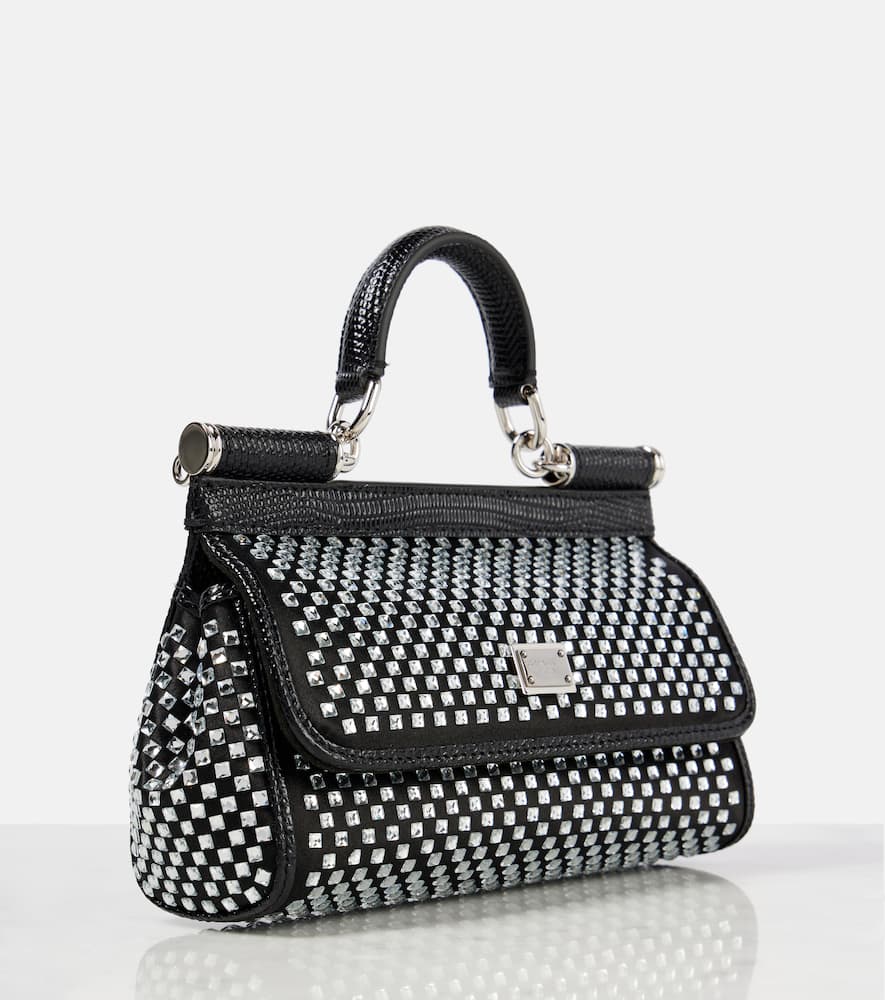 Dolce&Gabbana Sicily Small embellished satin tote bag