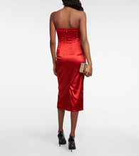 Dolce&Gabbana Strapless satin corset midi dress