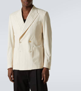 Dolce&Gabbana Striped cotton-blend blazer