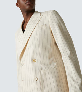 Dolce&Gabbana Striped cotton-blend blazer