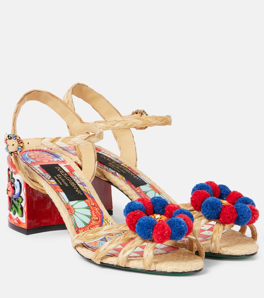Dolce&Gabbana Taormina 60 embellished raffia sandals