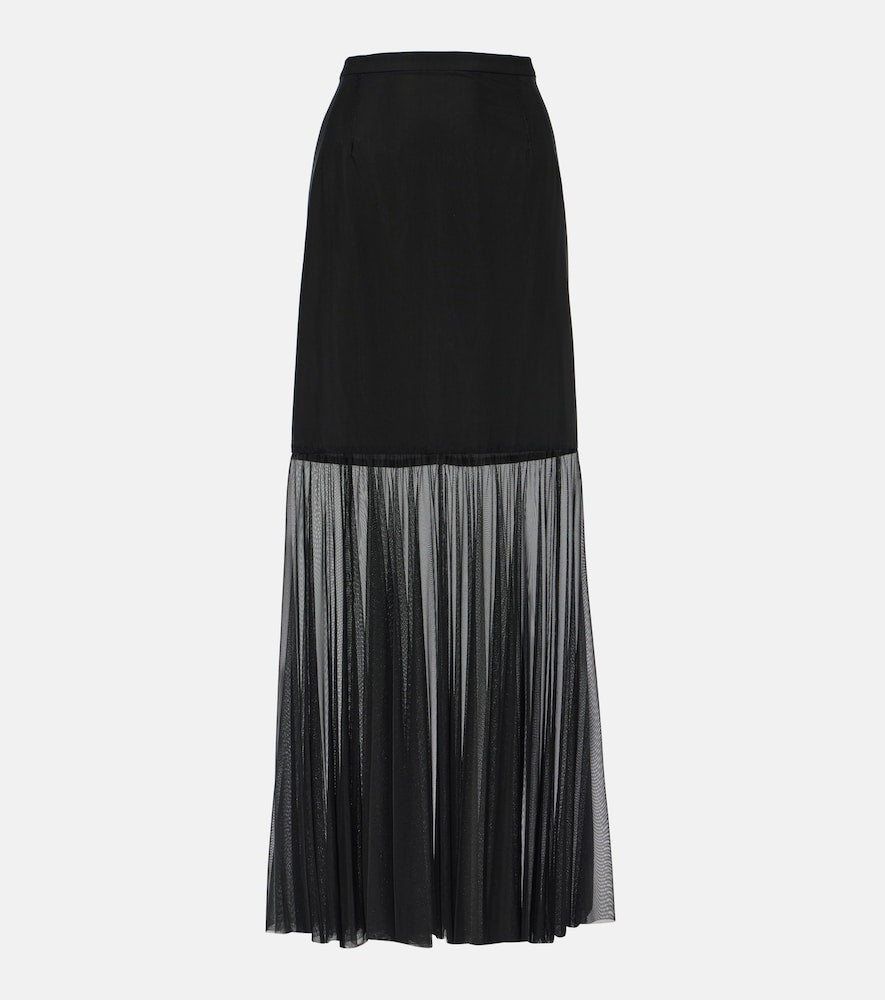 Dolce&Gabbana Tulle-trimmed maxi skirt - Dolce&Gabbana 薄纱饰边长裙