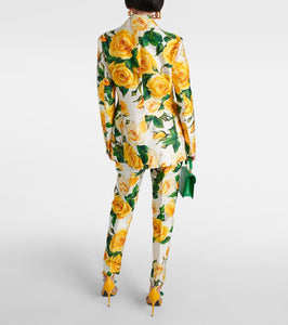 Dolce&Gabbana Turlington floral silk-blend jacket