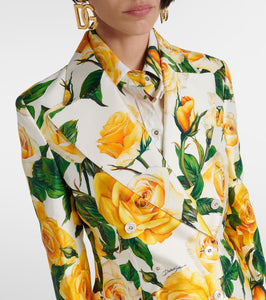 Dolce&Gabbana Turlington floral silk-blend jacket