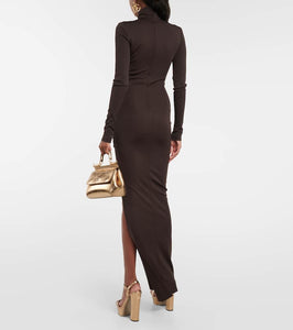 Dolce&Gabbana Turtleneck jersey maxi dress