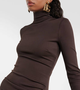 Dolce&Gabbana Turtleneck jersey maxi dress