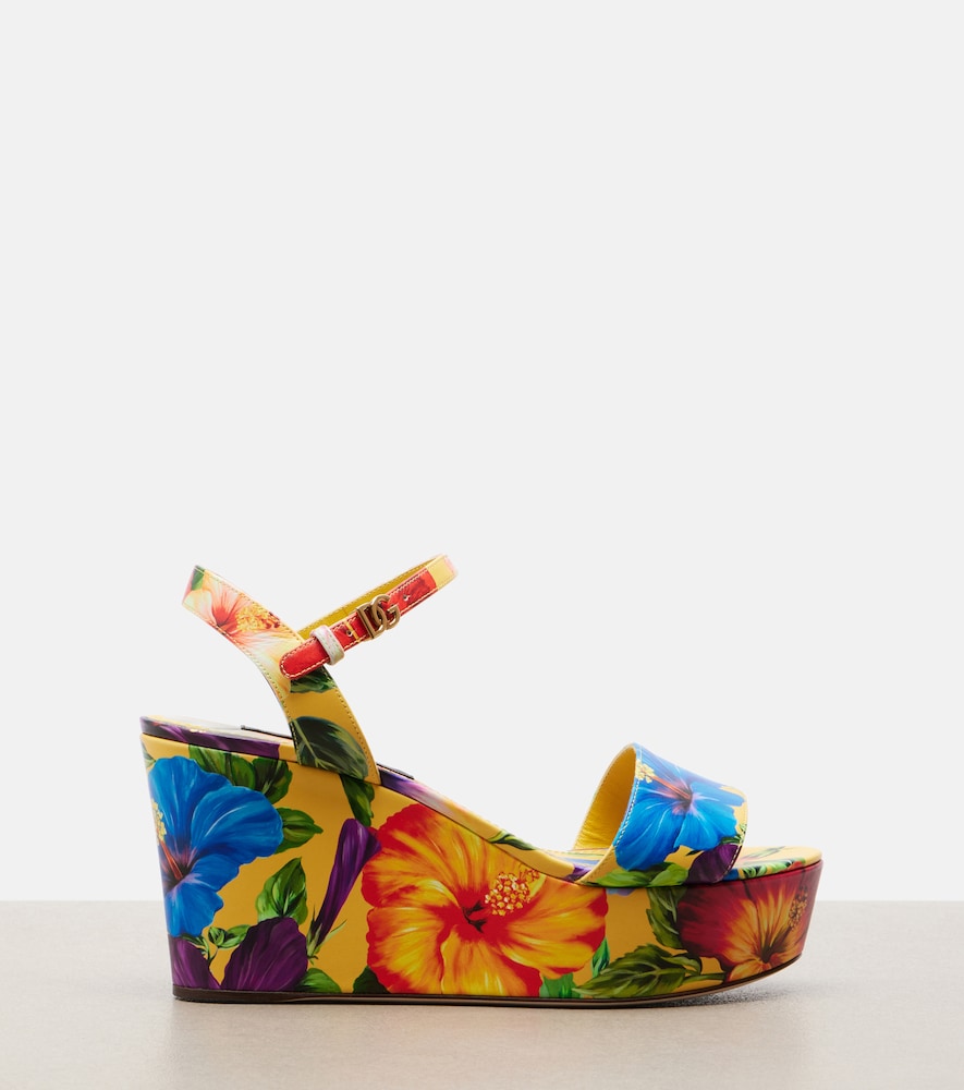 Dolce&Gabbana Bianca floral wedges (Multicoloured) - High-Heel Sandals