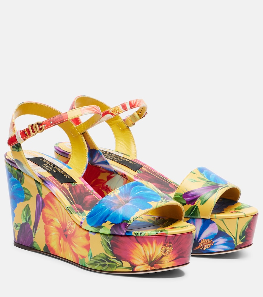 Dolce&Gabbana Bianca floral wedges (Multicoloured) - High-Heel Sandals