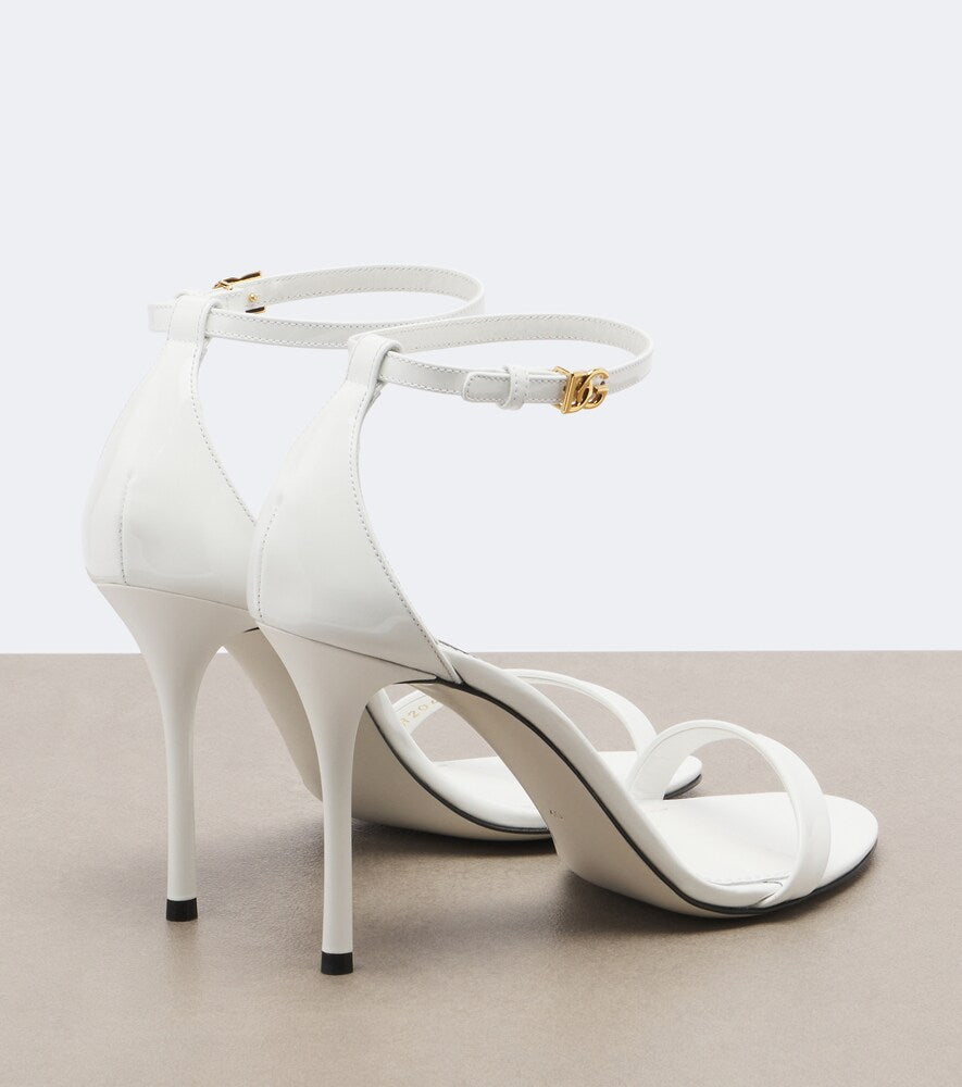 White Dolce&Gabbana DG leather sandals - High Heels