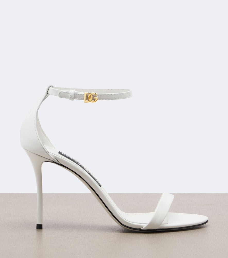White Dolce&Gabbana DG leather sandals - High Heels