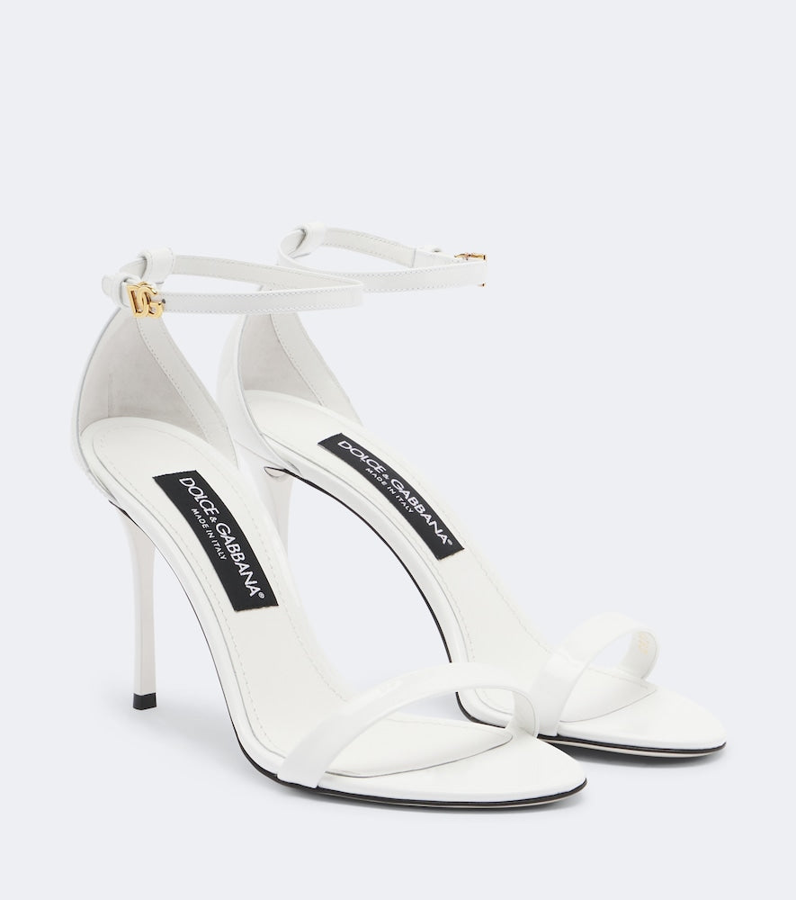 White Dolce&Gabbana DG leather sandals - High Heels