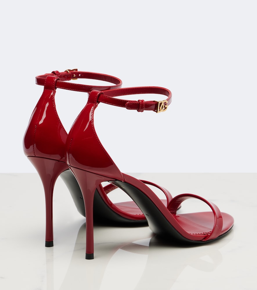 Dolce&Gabbana DG patent leather sandals - Red High Heels