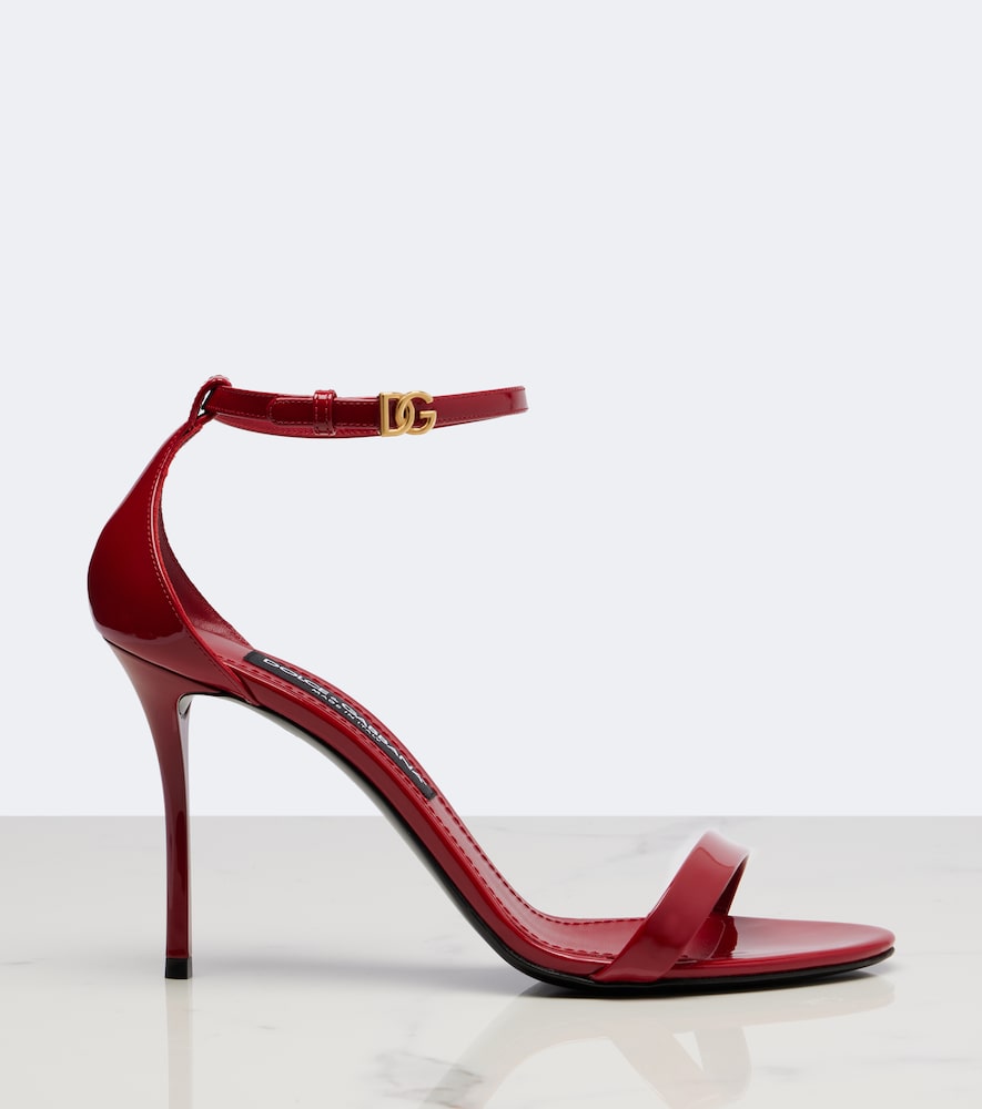 Dolce&Gabbana DG patent leather sandals - Red High Heels