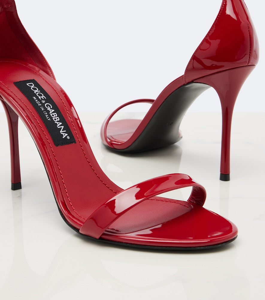 Dolce&Gabbana DG patent leather sandals - Red High Heels
