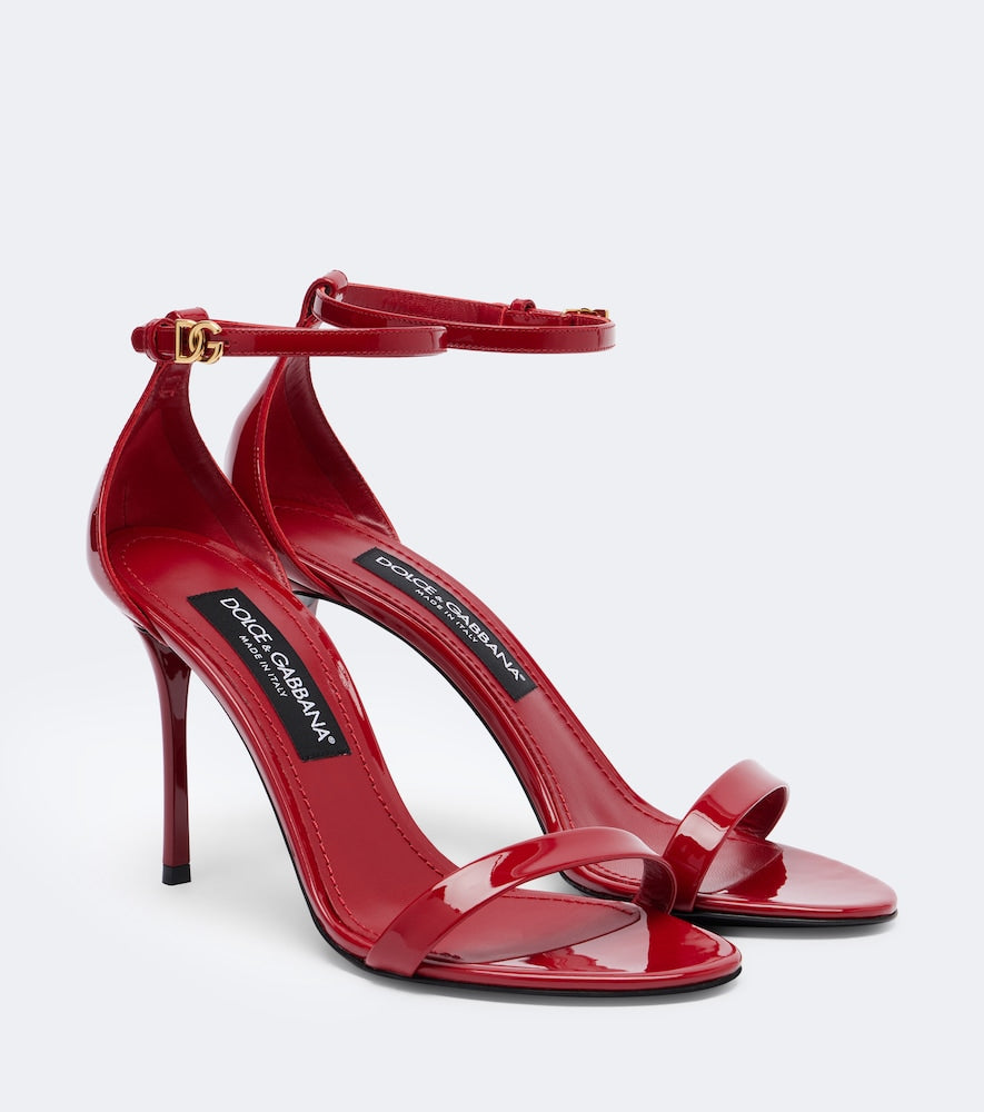Dolce&Gabbana DG patent leather sandals - Red High Heels