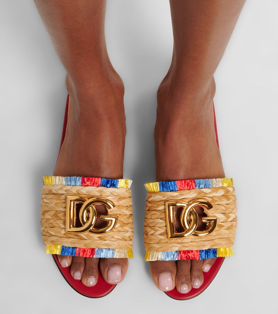 Multicoloured Dolce&Gabbana DG slides - Slides