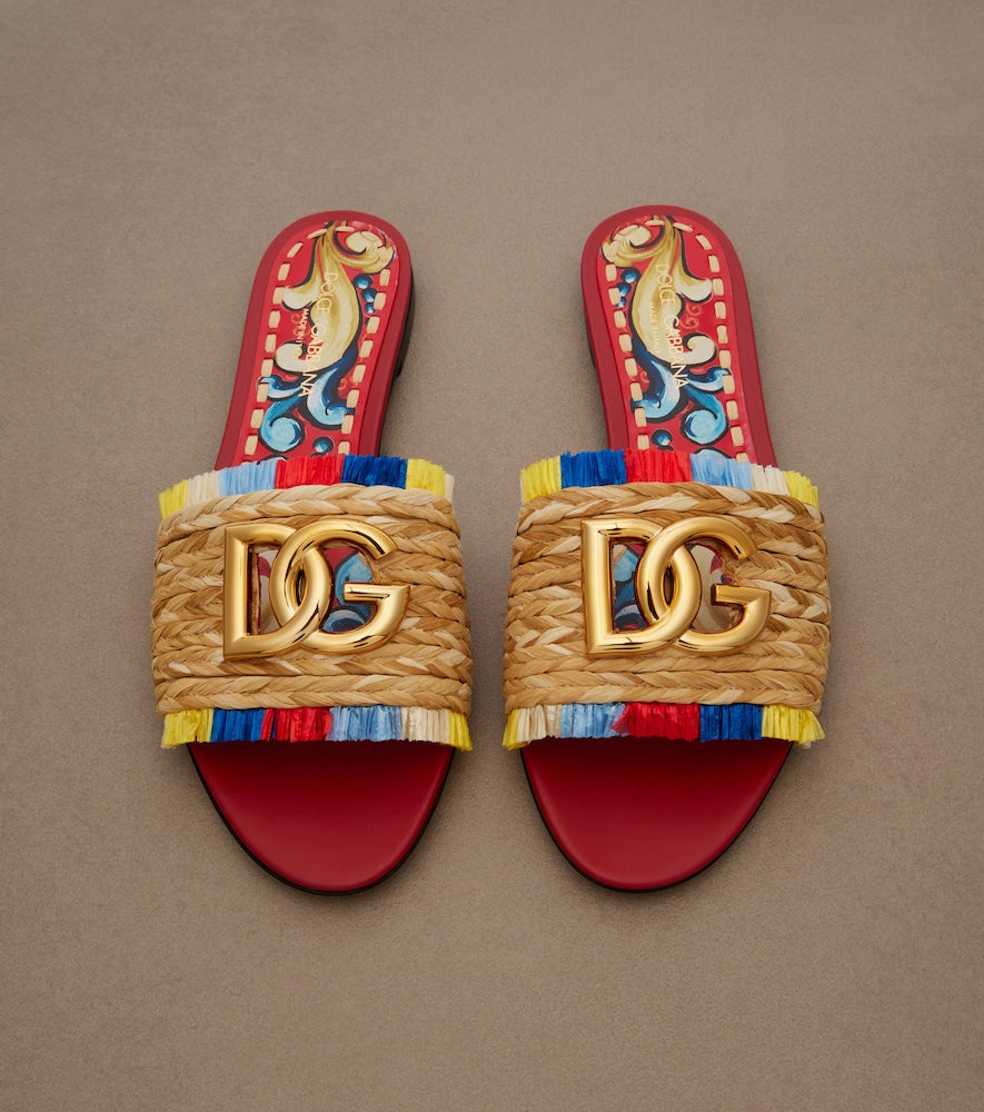 Multicoloured Dolce&Gabbana DG slides - Slides