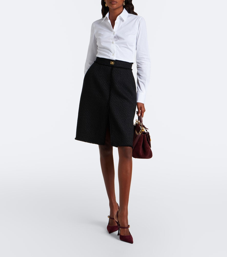 Dolce&Gabbana DG suede slingback pumps - Burgundy High-Heel Pumps