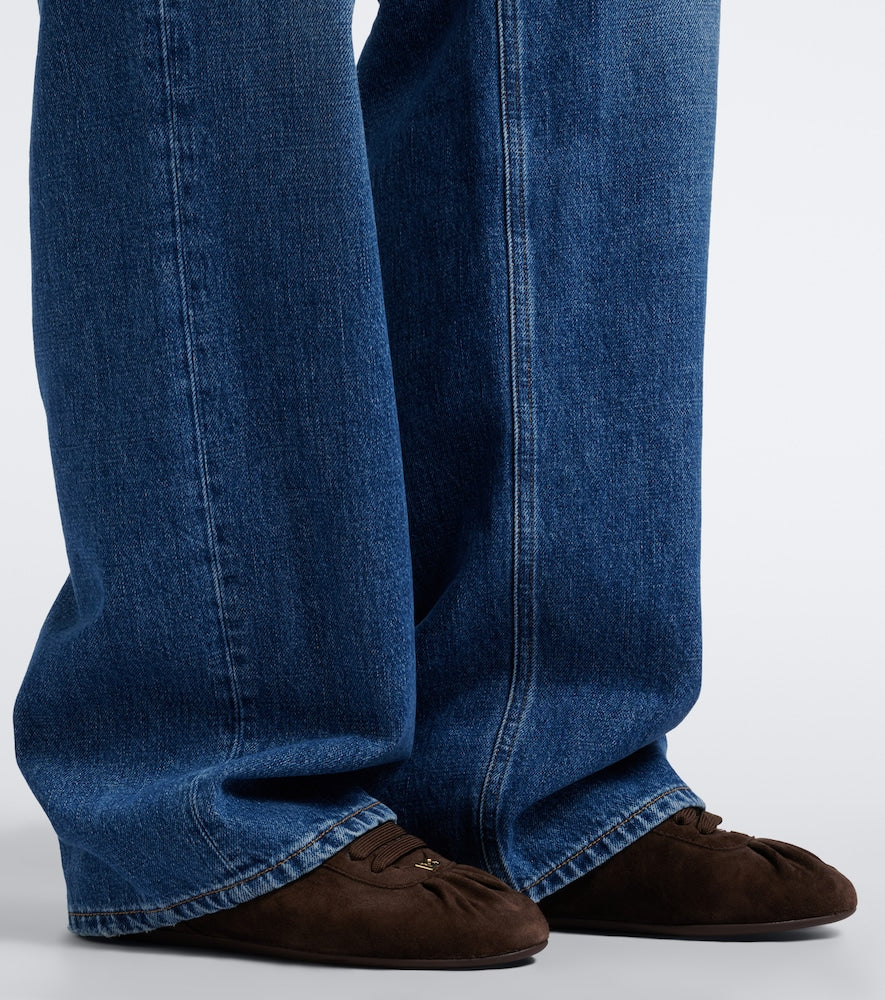 Dolce&Gabbana DG teddy-trimmed suede sneakers - Brown Low-Top Sneakers