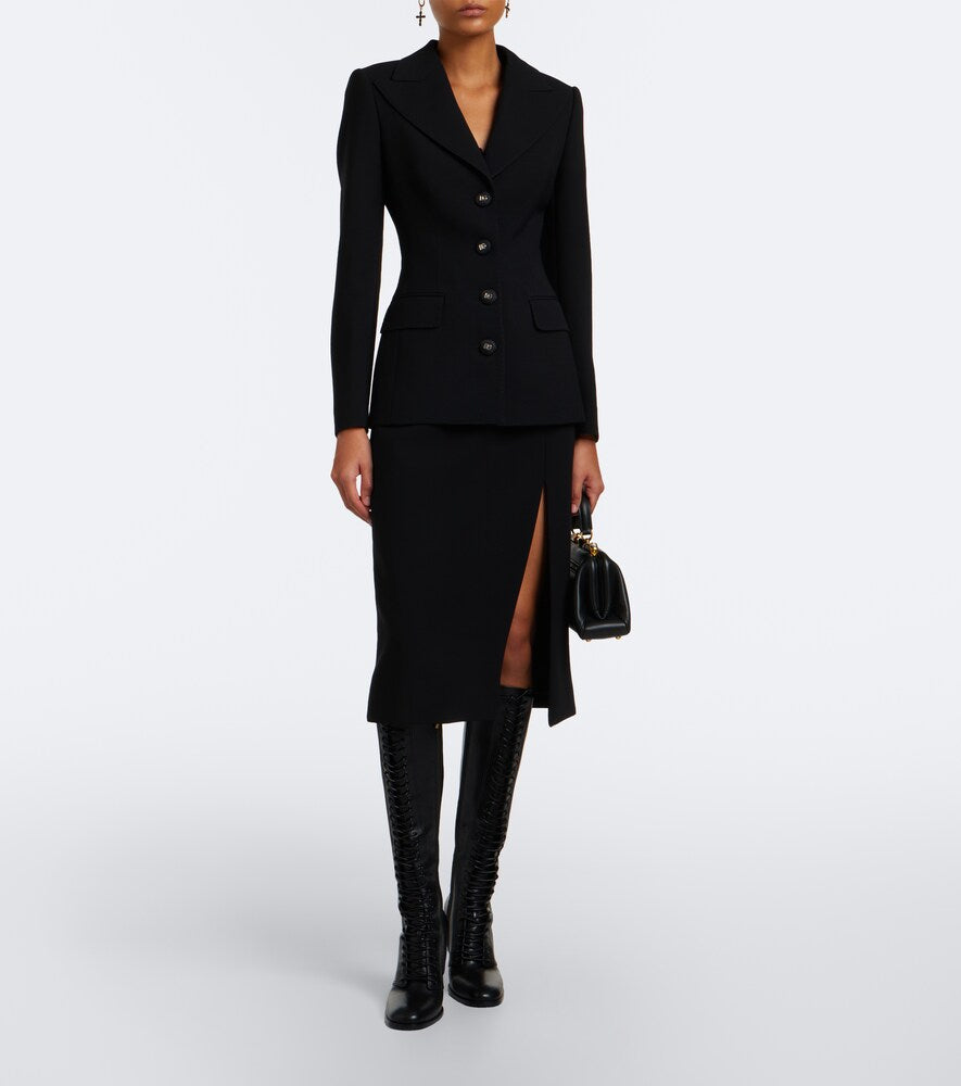 Dolce&Gabbana Leather knee-high boots in Black - Knee-high Boots