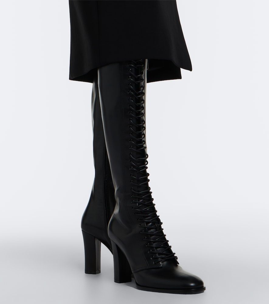 Dolce&Gabbana Leather knee-high boots in Black - Knee-high Boots