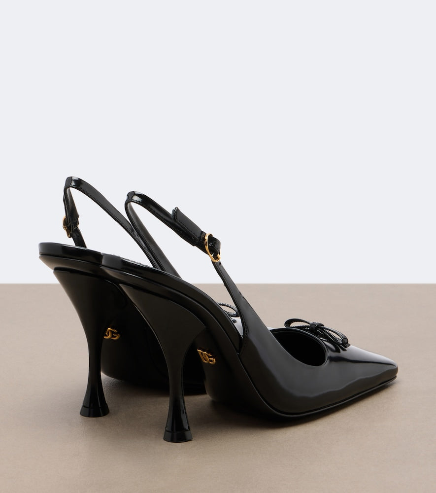 Black Dolce&Gabbana Patent leather slingback pumps - High-Heel Pumps